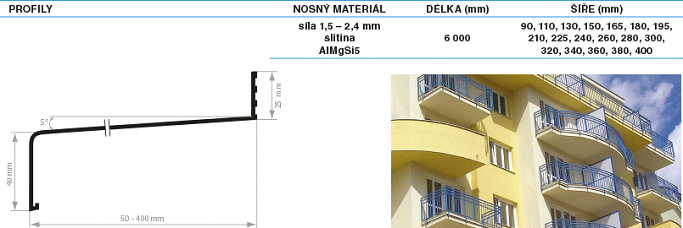 Tažený parapet